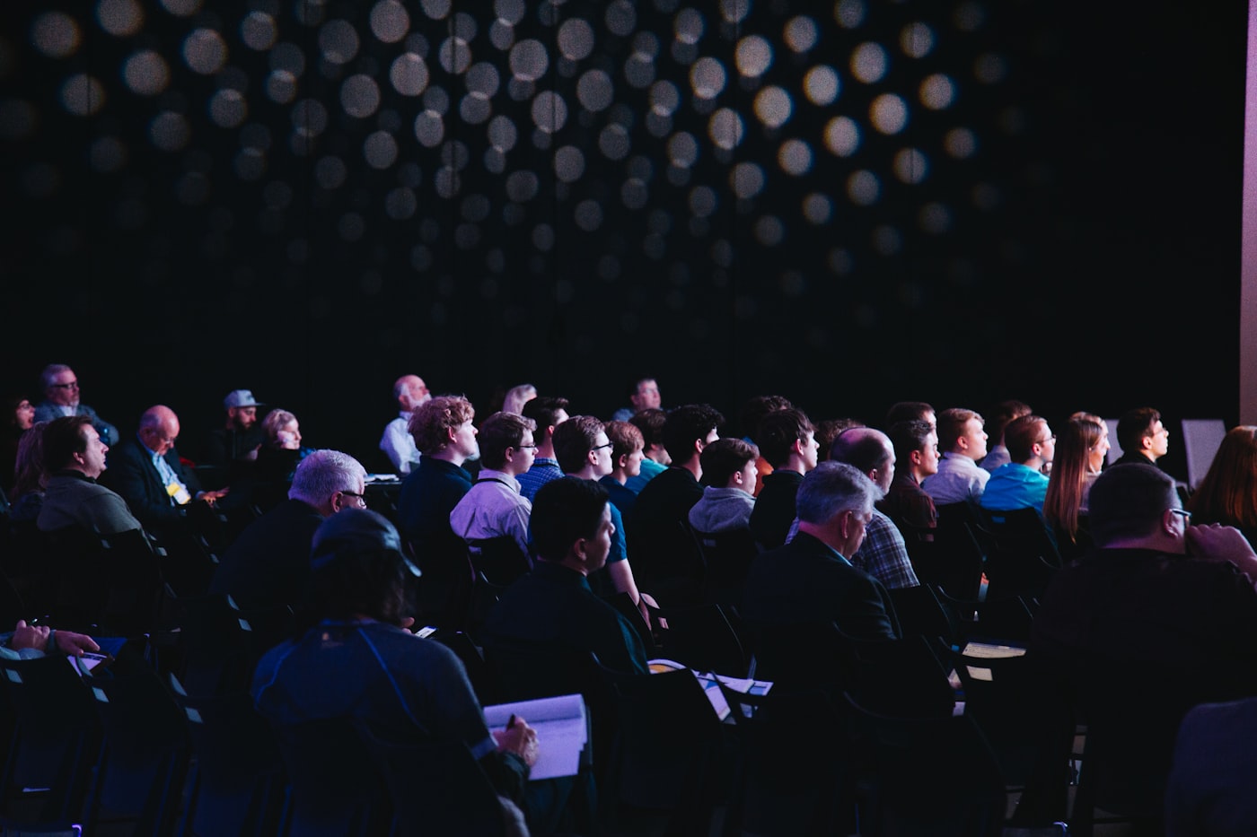 Corporate conference audience