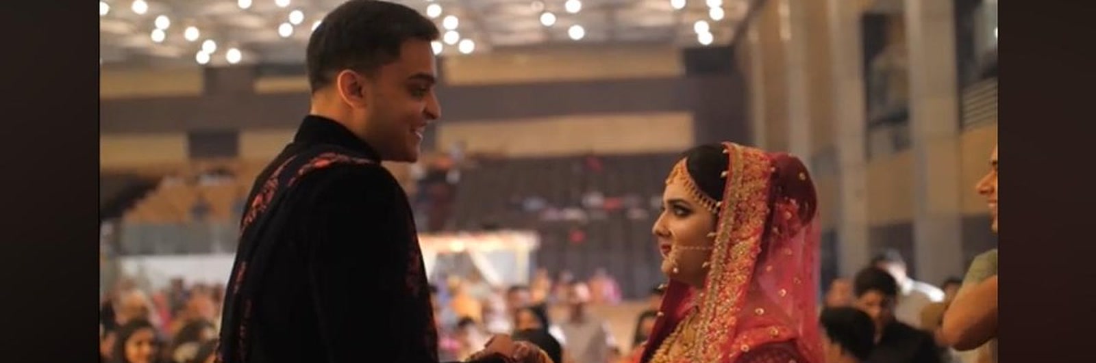 Couple celebration moment